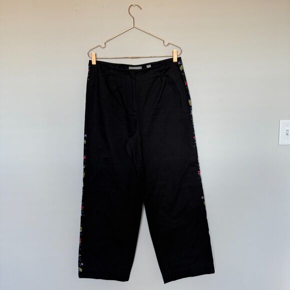 Kate Hill Womens Pants Size 14W Cottage Spring Feminine Teacher Modest Floral - Picture 1 of 7